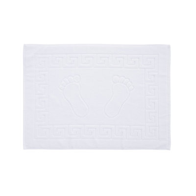 Ensemble de tapis de bain en coton de luxe (2 pièces), blanc doux, 19,7 po x 27,6 po | 100% coton, 20,1 oz / m² | Lavable à la machine, séchage rapide, absorbant | Parfait pour le décor et le confort de la salle de bain, design élégant et durable