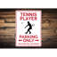 Enseigne de tennis en aluminium seulement-746091346