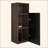 Black & Walnut Bathroom Floating Side Cabinet, Wall-Mounted Storage Cabinet For Small Space, KD