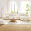 Canapé surdimensionné en L surdimensionné avec méridienne beige et assise profonde pour le salon-393038646