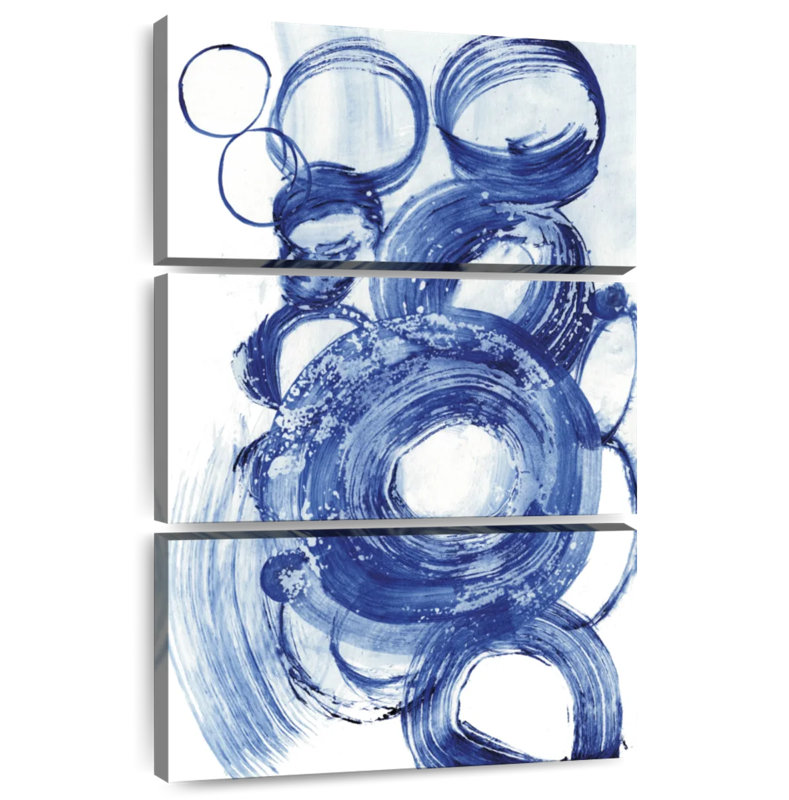 Avery Blue Circle Study II, 38" H x 24" W