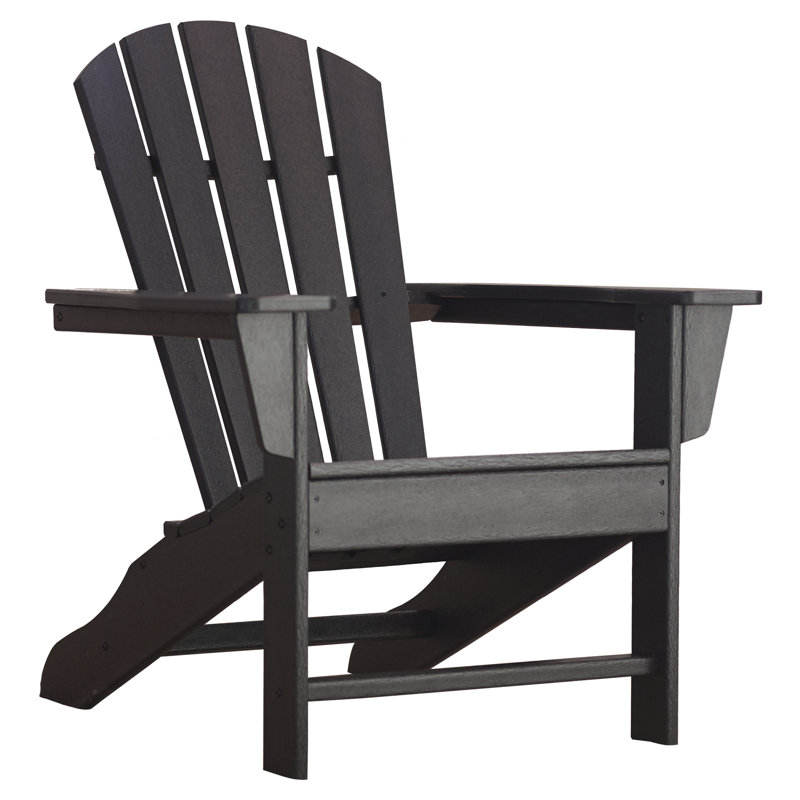 POLYWOOD Palm Coast Adirondack, Black