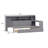 Classic Wooden Storage Daybed with Bookcase, a Side Armrest Table, and Two Under-Bed Drawers-1253104875-1253104876