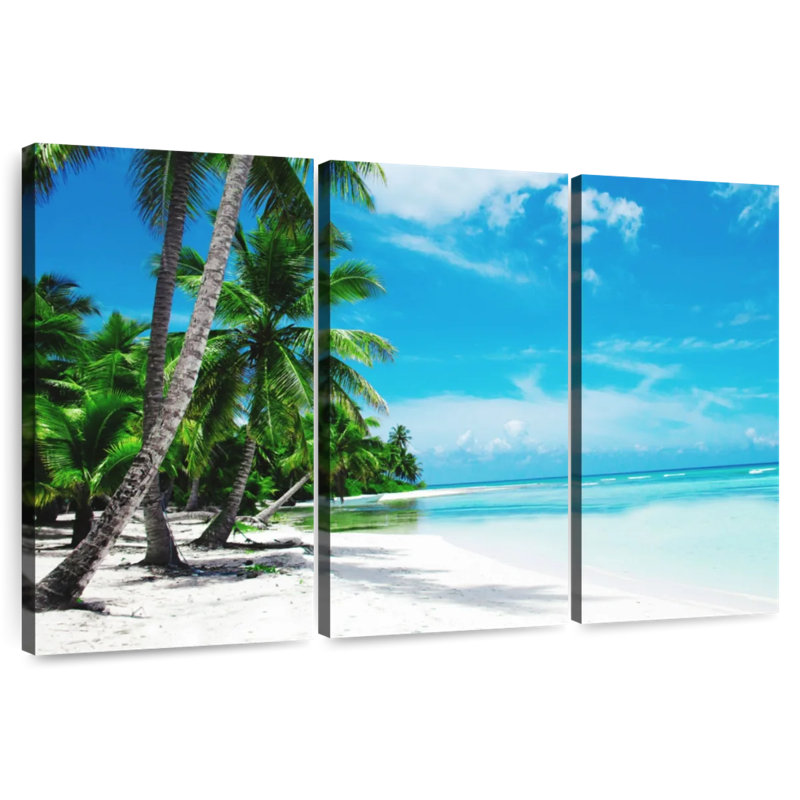 Gillard Beach Triptych, 28" H x 45" W