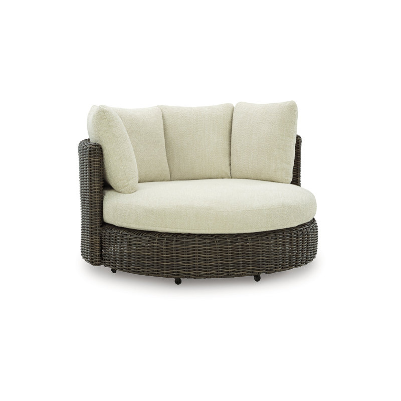Chaise longue pivotante avec coussin Kimora