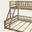 Lit superposé en bois massif avec échelle et garde-corps, conception amovible, lit superposé pour adulte peu encombrant, aucun sommier tapissier requis-1675601696-1675601697