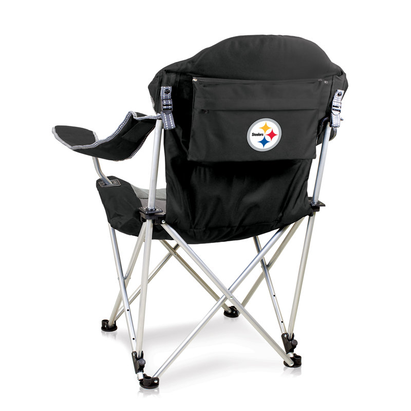 NFL Reclining Camp Chair, Black, Pittsburgh Steelers