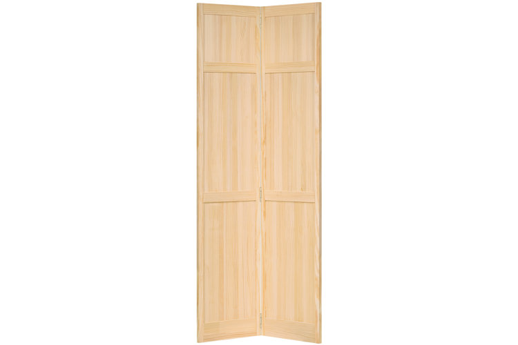Paneled Wood Unfinished Bi-Fold Door