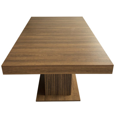 Modern Expandable Dining Table with Storage Cabinet