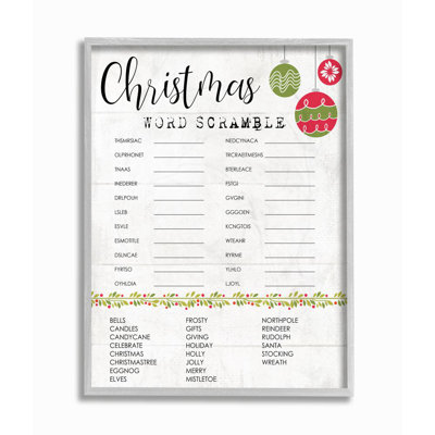 «Seasonal Christmas Word Scramble» «Winter Holiday» par Alexandra Snowdon - reproduction