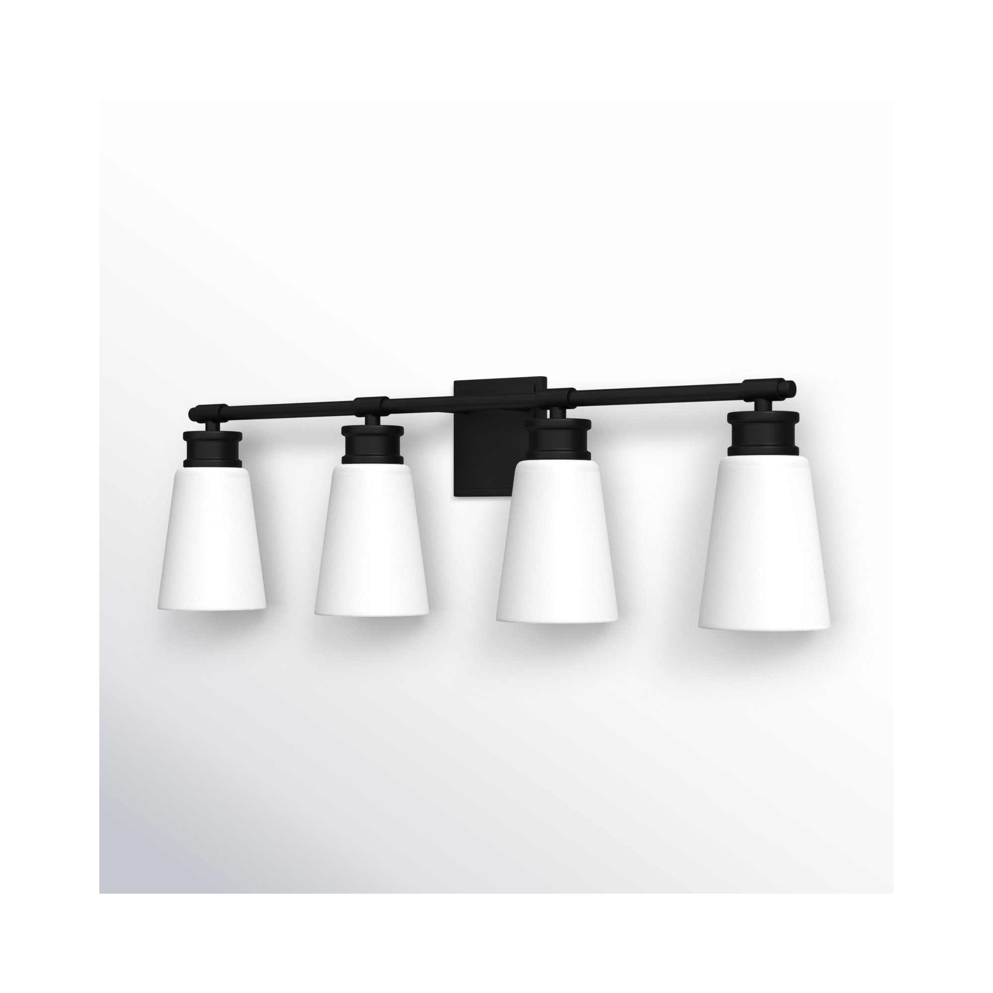 Orlanda 4-Light Dimmable Vanity Light, Matte Black
