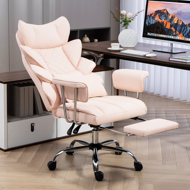 8-Point Massage Task Chair, Ergonomic High-Back Office Chair, 500lbs Weight Capacity, 90°-135° Adjustable Backrest and Footrest
