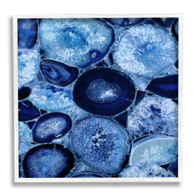 «Blue Geode Crystals Arrangement», art de la giclée encadrée par Danielle Carson