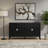Retro-Style Sideboard Doors With Round Recessed Design And Round Metal Handles; Suitable For Multiple Settings.-465124210