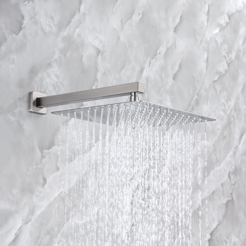 Complete Shower System with Rough-in Valve, Brushed Nickel