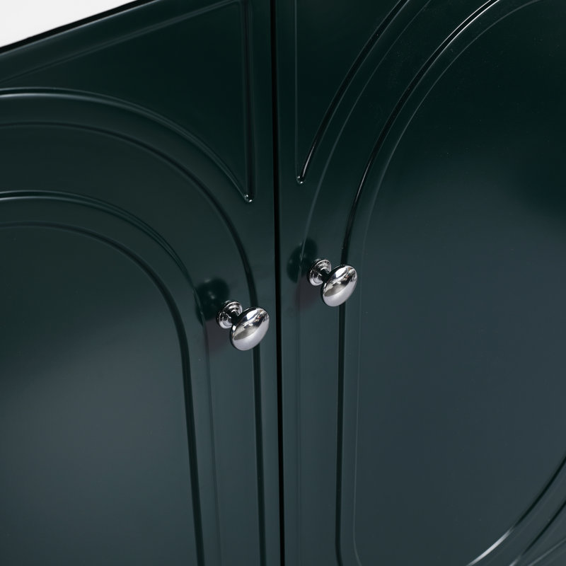 Meuble-lavabo autoportant 36 po - foncé, gracieux avec portes à fermeture douce, Dark Green