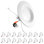 Ensemble de 16 ampoules encastrées à DEL 5 5/6 po encastrées rétractables à intensité variable de 14 W à intensité variable sélectionnable