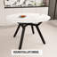 Table blanche extensible de 47 à 63 po - plateau, pieds en métal, glissade, convenant à divers espaces et pouvant accueillir 4 à 6 personnes avec un look moderne