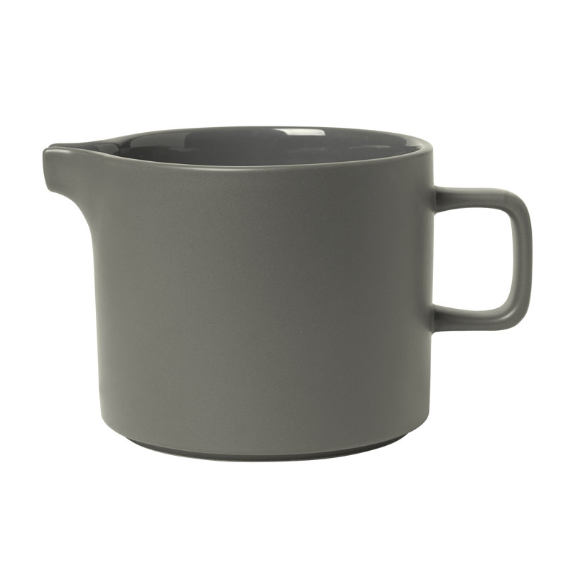 PILAR Stoneware 34 oz. Pitcher, Pewter