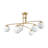 6- Light Glass Bubble Semi Flush Mount