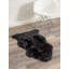 Tapis noir tissé à la machine Siany