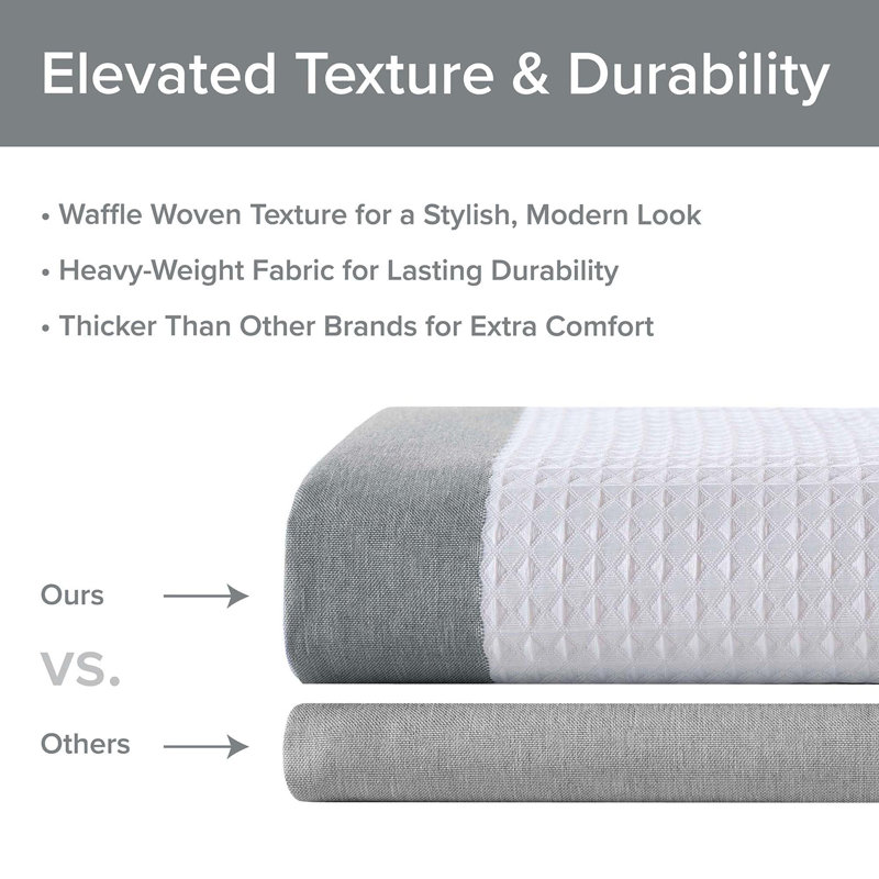 Rideau de douche Waffle Weave