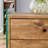 Double-drawer bedside table. The board surface is MDF with grain sticker, and both sides are transparent tempered glass. The design is simple and elegant, with excellent storage functions-1433599278