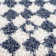 Reidsville Checkered Machine Woven Polyester Area Rug in Blue