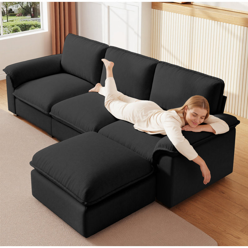 Canapé modulaire Cloud Couch For L, Noir