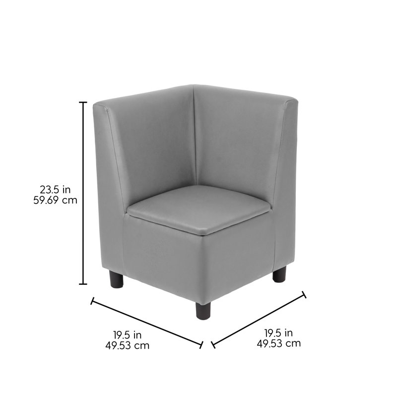 Fauteuil de coin modulaire Kid Comfort - gris, Gris