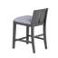 Ensemble de 2 chaises à hauteur de comptoir avec siège rembourré, gris
