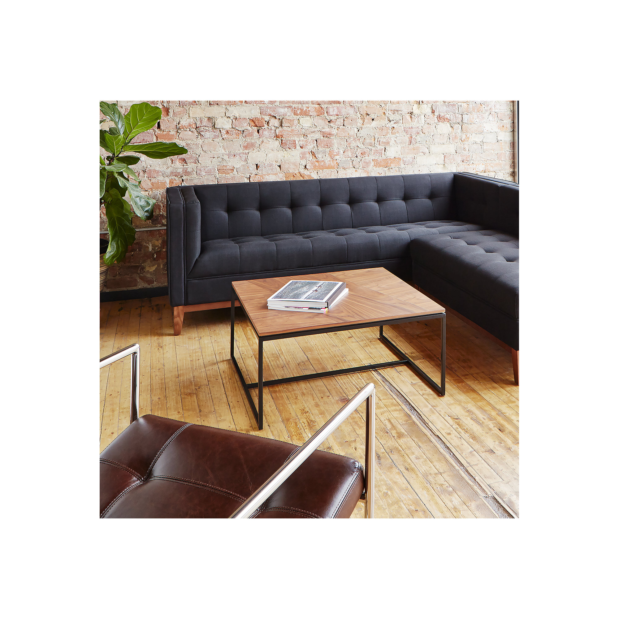 Tobias Coffee Table Square, Walnut