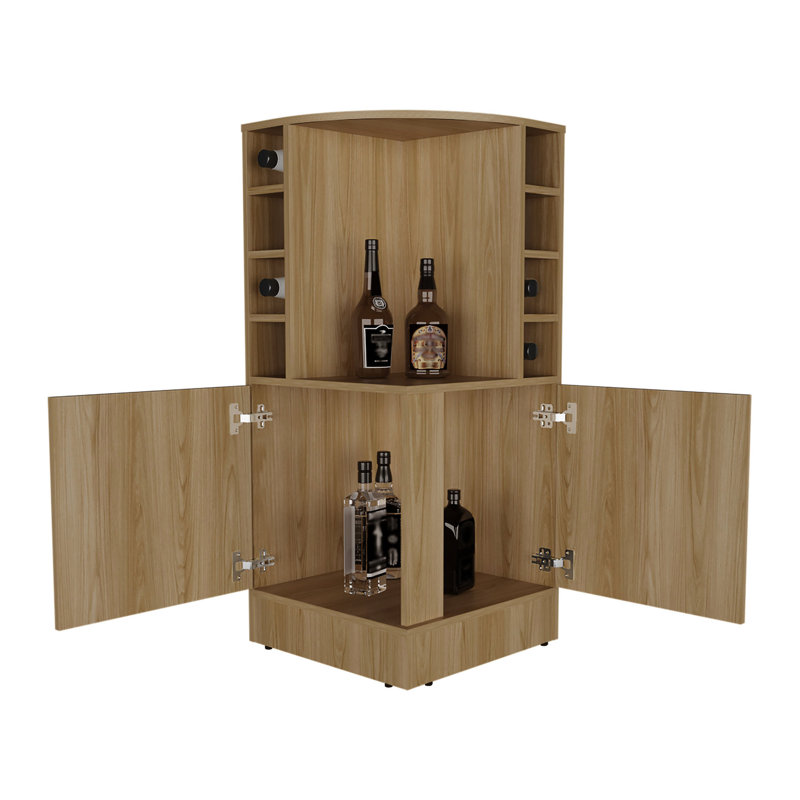 Armoire de coin pour bar Modern, Naturel