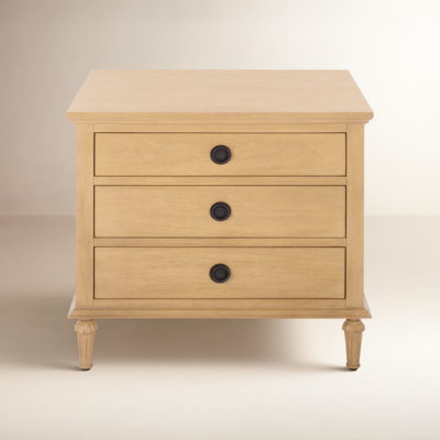 3-Drawer Mahogany Nightstand