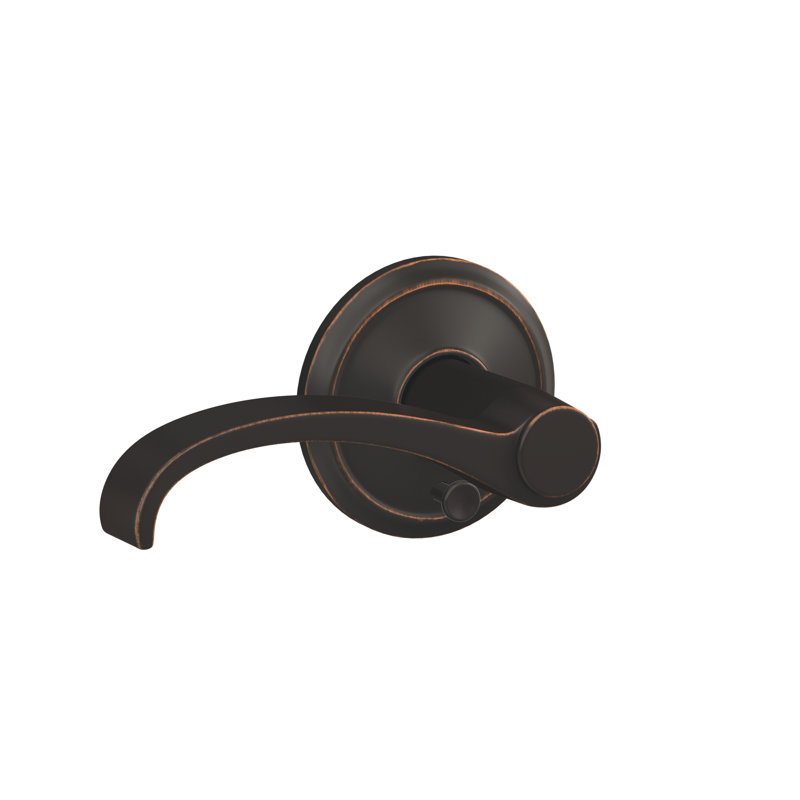 Whitney Hall-Closet and Bed-Bath Lever with Alden Trim, Aged Bronze