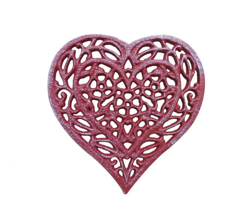Fer à repasser en forme de coeur, Bronze usé par la mer