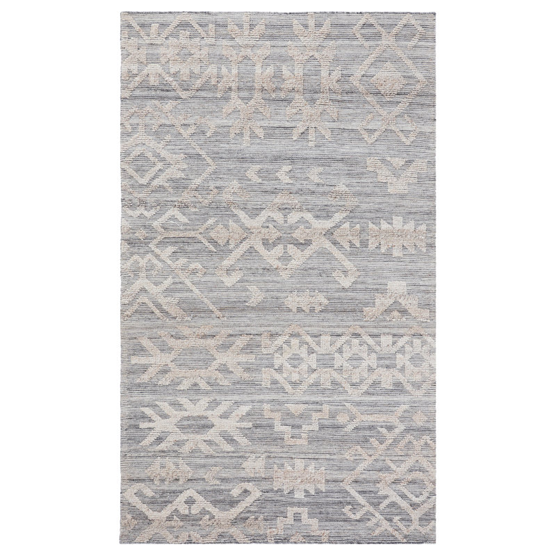  8X10 Indoor Outdoor Handwoven Gray Multi Area Rug By Classic Home, Rectangle 9' x 12'