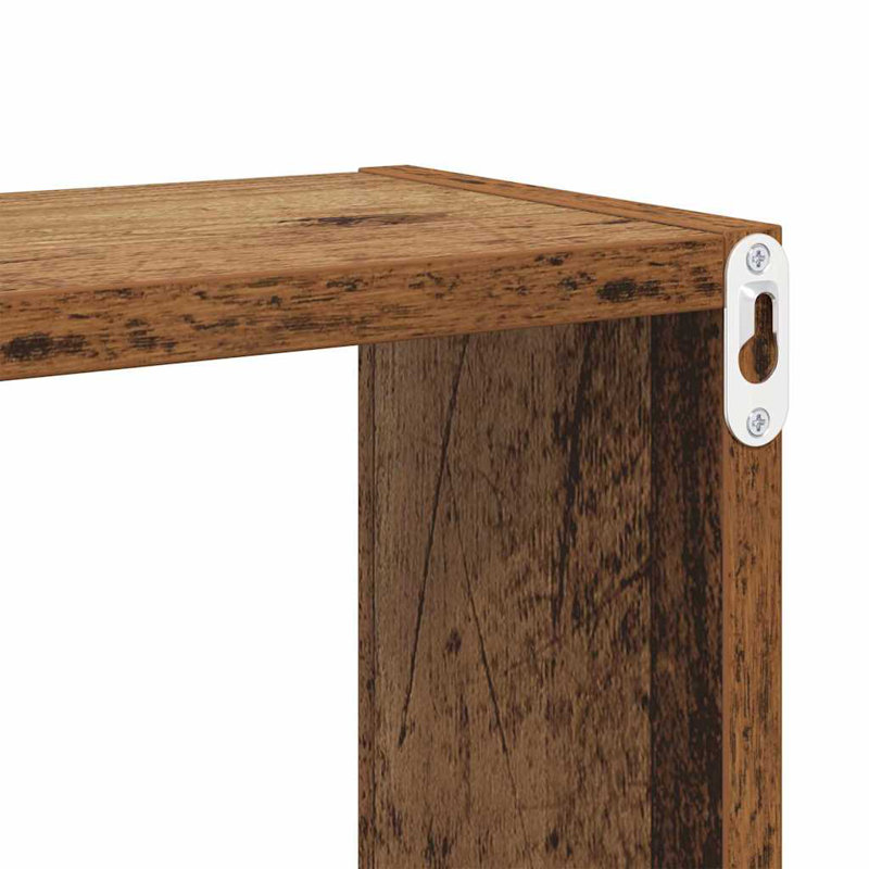 Wall Shelves 4 Pcs 26 X 15 X 26 Cm Engineered Wood, Old Wood