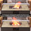31.5" Square Propane Gas Fire Pit Table 40,000 Btu Includes Windshield, Lid,Waterproof Cover And Tank Storage Table