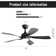 Whisper 52" 5 ABS Blade Propeller Classic Ceiling Fan with LED Lights and Remote Control