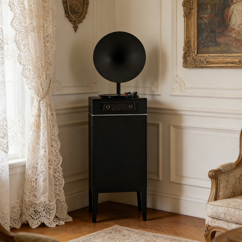 Lecteur de disques rétro Bluetooth, Black