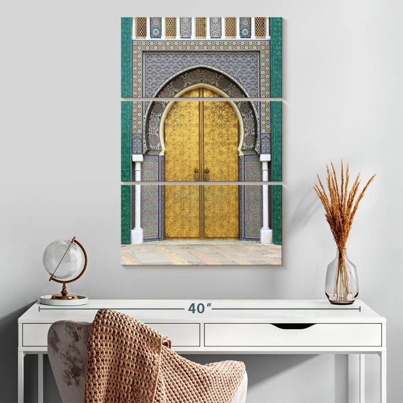 Portes du palais royal à Fès, H 32 po x l 20 po