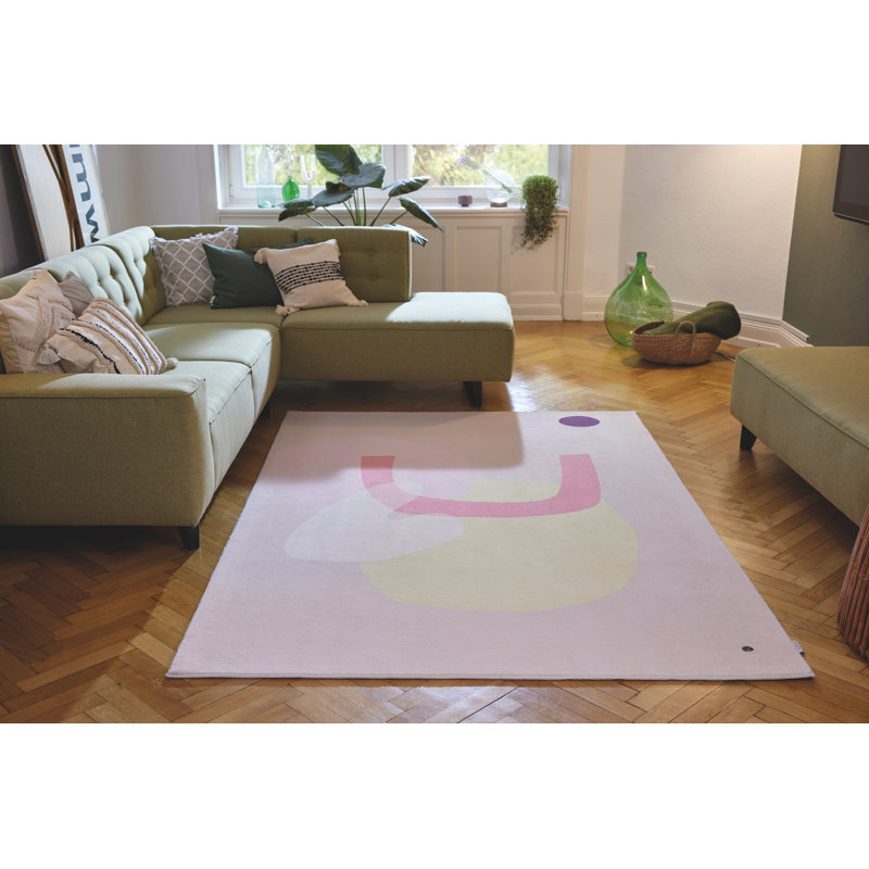 No Pattern And Not Solid Colour Machine Woven Pink Area Rug, Rectangle 160 x 230cm