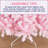 Pink Gradient Flocked Artificial Christmas Tree with Foldable Stand-101270781-105939746