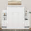 Grand lit escamotable mural avec tiroirs, tablettes et DEL-1796655272