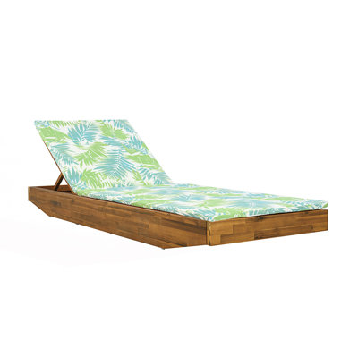 Chaise Lounge With 2-Fold Cushion, Outdoor Recliner