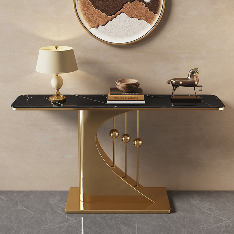 Console italienne moderne luxueuse, Noir et or