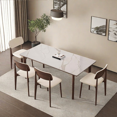 Table rectangulaire moderne de style crème moderne