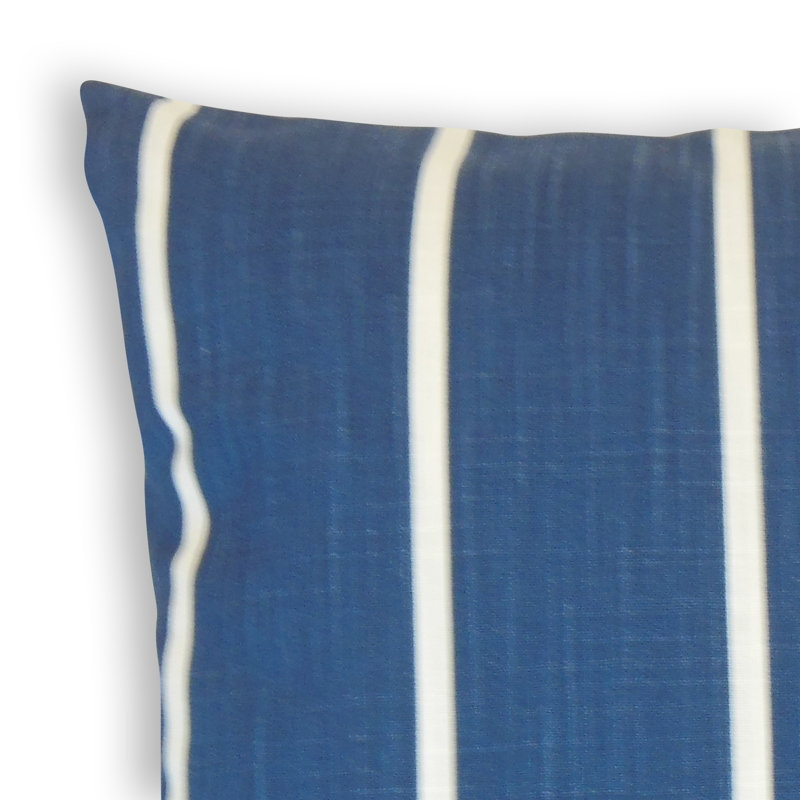 Coussin en coton Simona, Hauteur (26 po) x largeur (26 po), Bleu