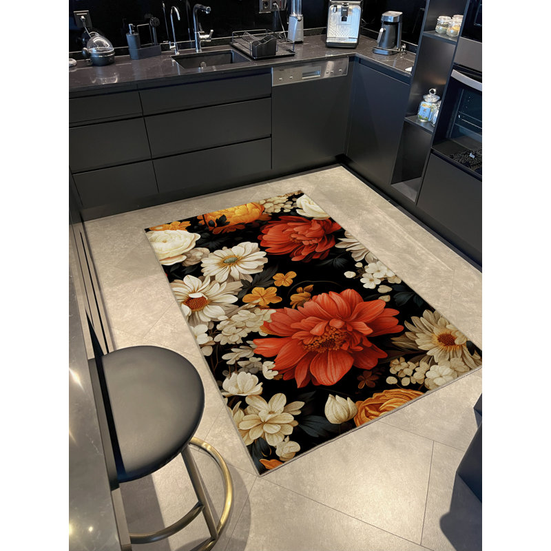 Tapis multicolore Mira Gazania, Rectangle 4 pi 11,06 po x 7 pi 6,55 po